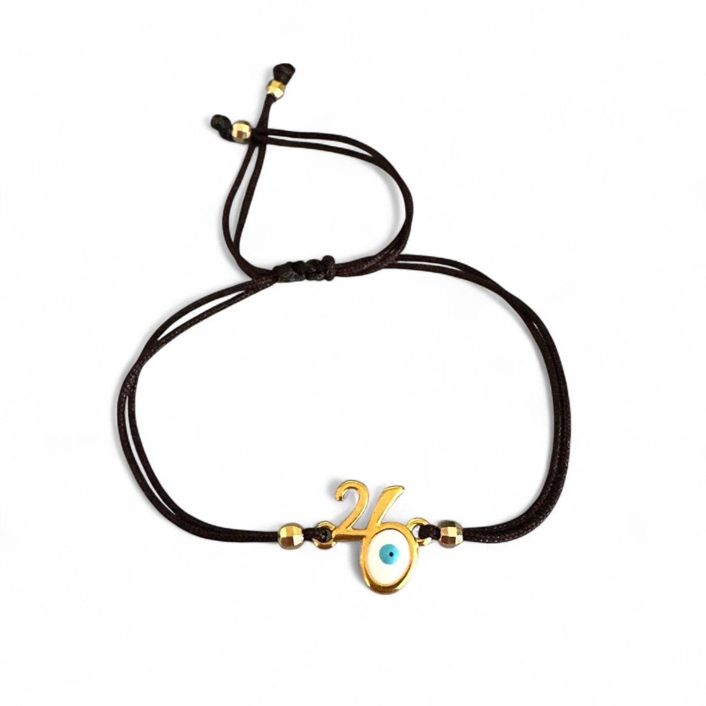 Χειροποίητο βραχιόλι γούρι 2026 με ματάκι και κορδόνι σε πολλά χρώματα – So Cute by Dimi Wholesale