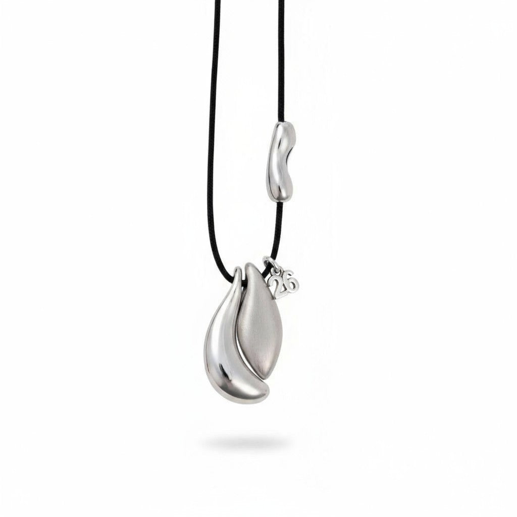 🌟 Ατσάλινο Κολιέ Γούρι “Infinity Drop”