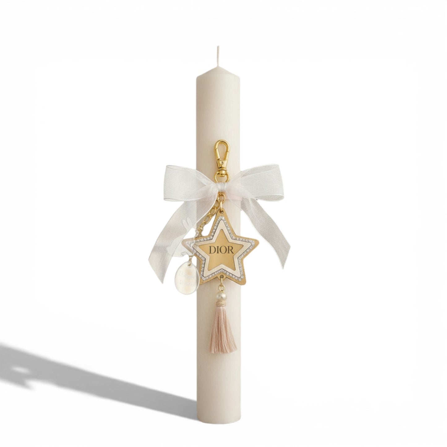 🤍✨ Parisian Star – Luxury Inspired Πασχαλινή Λαμπάδα με Charm Bag