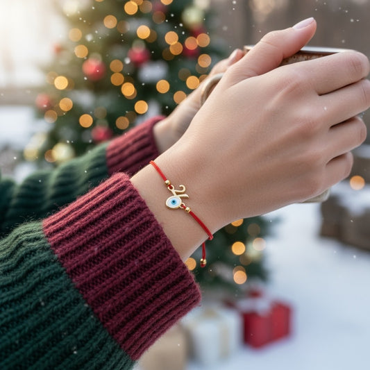 Χειροποίητο βραχιόλι γούρι 2026 με ματάκι και κορδόνι σε πολλά χρώματα – So Cute by Dimi Wholesale