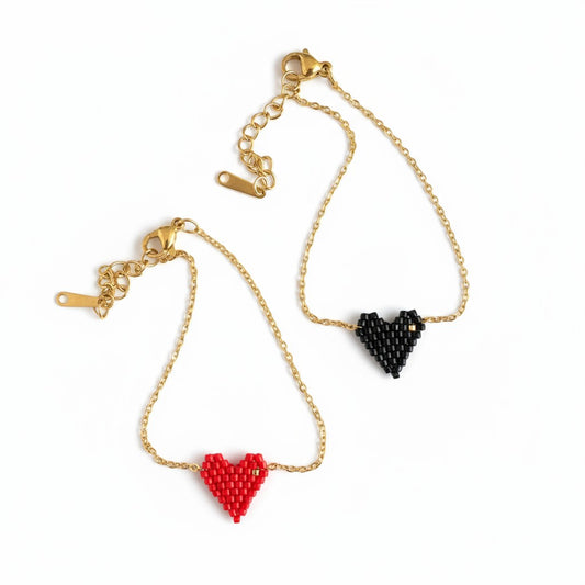 Mini Heart Glow Bracelet – Βραχιόλι με Καρδιά από Miyuki | So Cute by Dimi Χονδρική