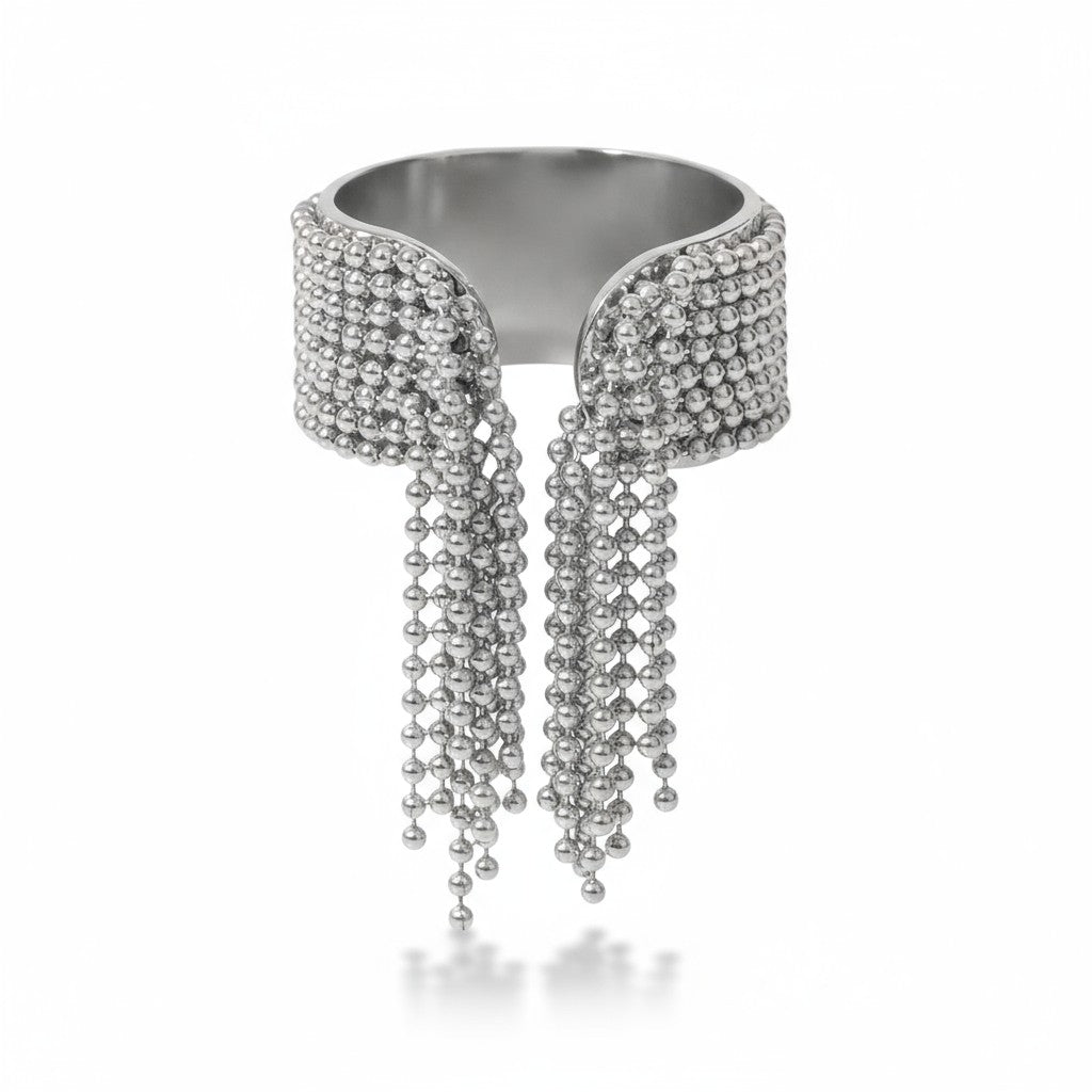 Statement δαχτυλίδι από ανοξείδωτο ατσάλι με μεταλλικές χάντρες – Camil Ring by So Cute by Dimi