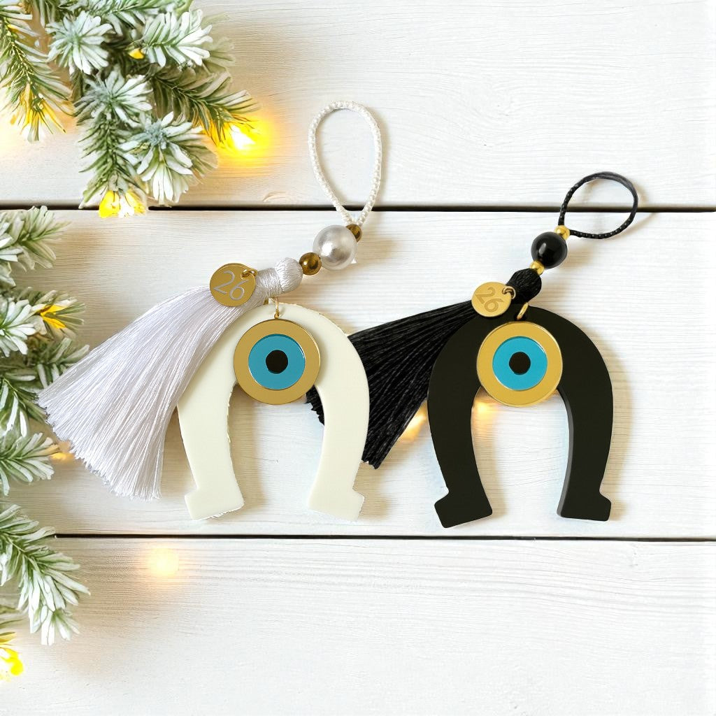 Χειροποίητο γούρι πέταλο με μάτι και φούντα – So Cute by Dimi Wholesale