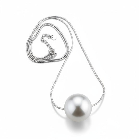 Κολιέ “Sphere Glow” – Ατσάλινο με σφαιρικό μοτίφ σε χρυσό ή ασημί | So Cute by Dimi Wholesale