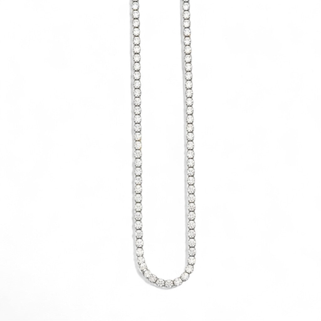 Κολιέ “Shine Line” – Ατσάλινο με ζιργκόν σε χρυσό ή ασημί | So Cute by Dimi Wholesale