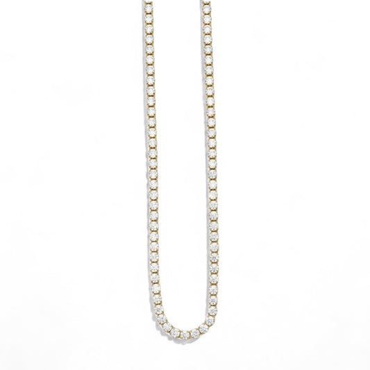 Κολιέ “Shine Line” – Ατσάλινο με ζιργκόν σε χρυσό ή ασημί | So Cute by Dimi Wholesale