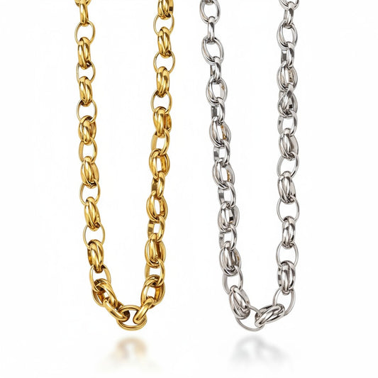 Chunky Loop Chain Necklace – Ατσάλινο Κολιέ με Χοντρούς Κρίκους | So Cute by Dimi Χονδρική