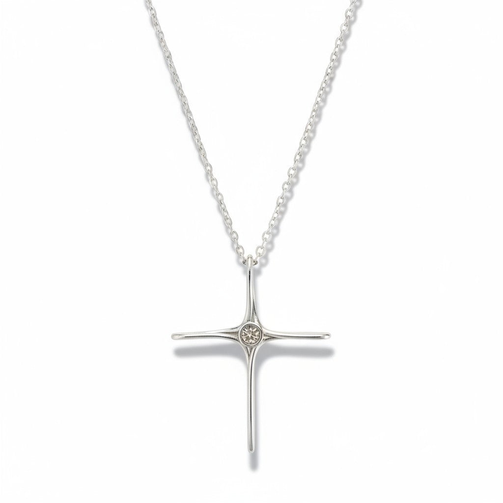 Starlume Necklace – Ατσάλινο Κολιέ Αστέρι με Ζιργκόν | So Cute by Dimi Χονδρική