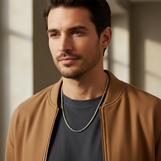 Ανδρική αλυσίδα box chain 60cm – χονδρική So Cute by Dimi