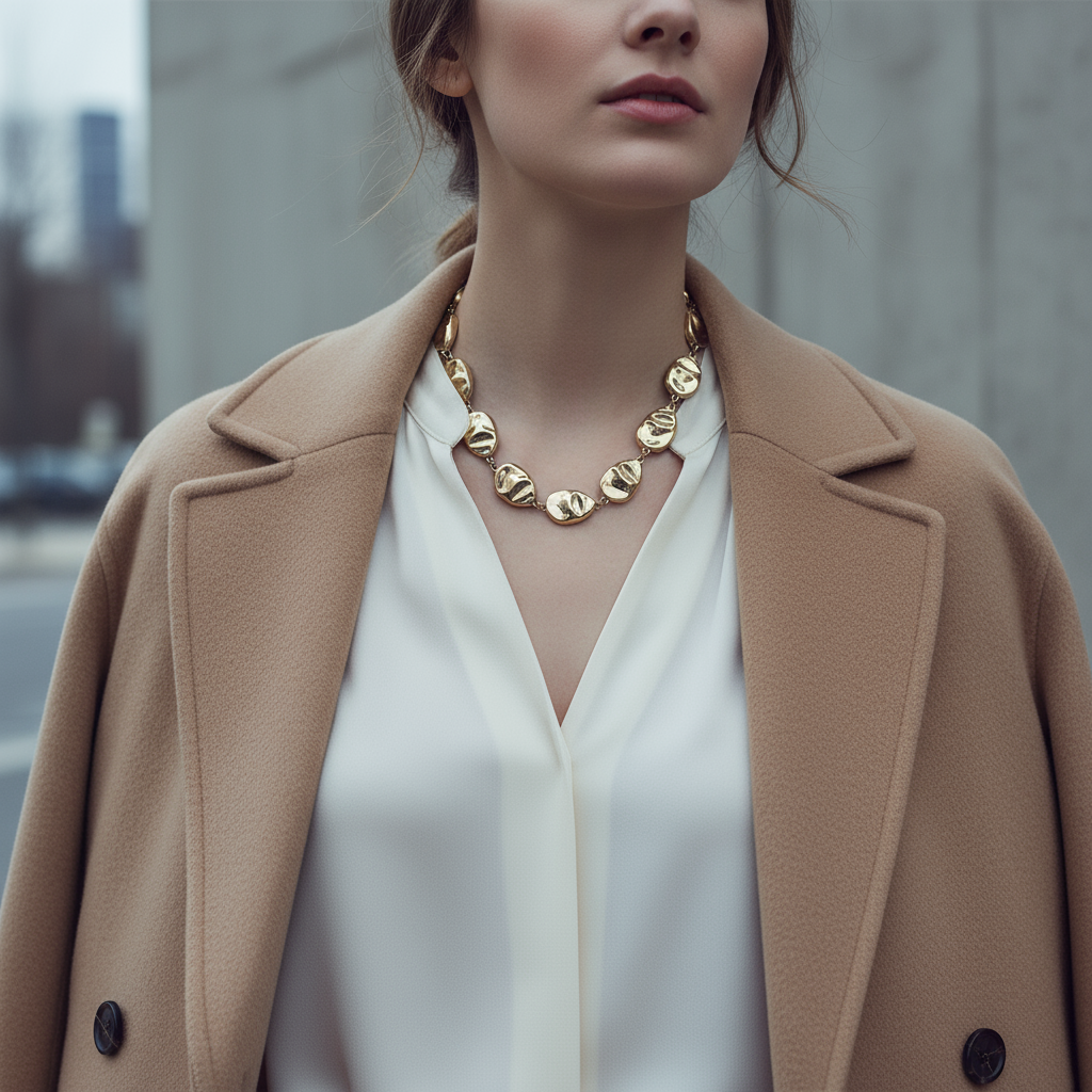 Ατσάλινο κολιέ με ανάγλυφες χάντρες σε χρυσό, ασημί & δίχρωμο. Άμεση αποστολή για επαγγελματίες So Cute by Dimi Wholesale ⚡