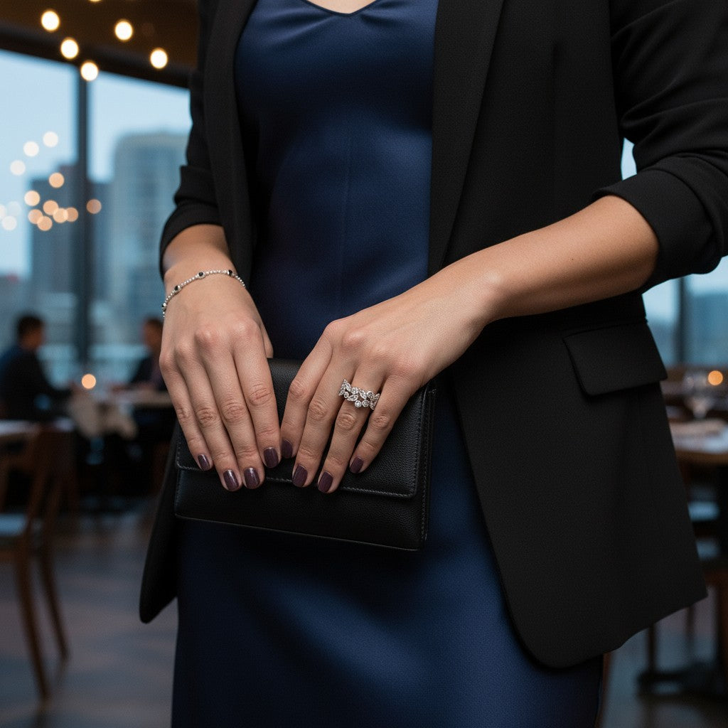 Ατσάλινο δαχτυλίδι με ζιργκόν σε οβάλ και δάκρυ σχέδιο – Crystal Cluster Ring| So Cute by Dimi