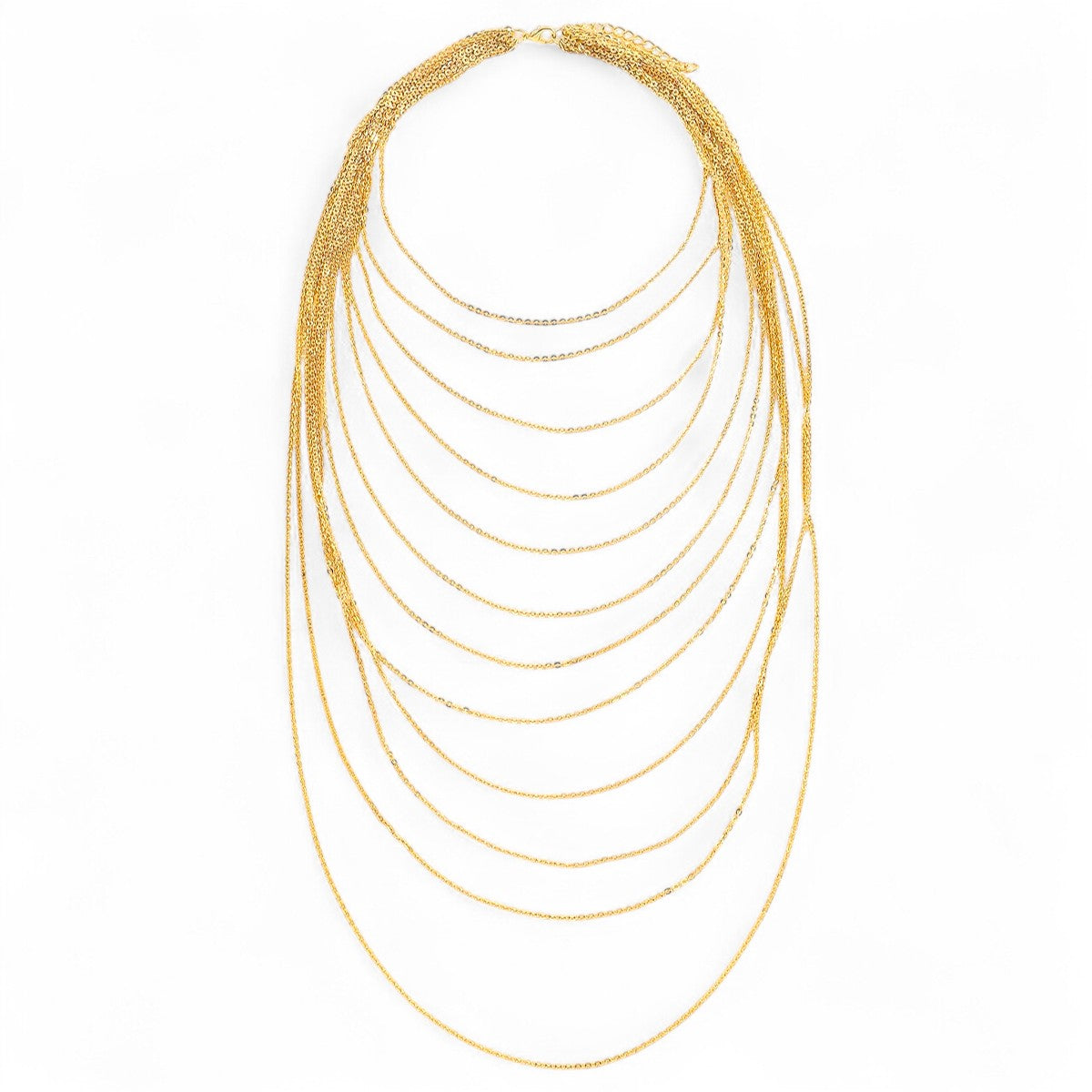 Κολιέ multi–layered chains χρυσό – Χονδρική So Cute by Dimi