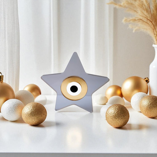 Γούρι plexiglass αστέρι με μάτι – Χονδρική So Cute by Dimi