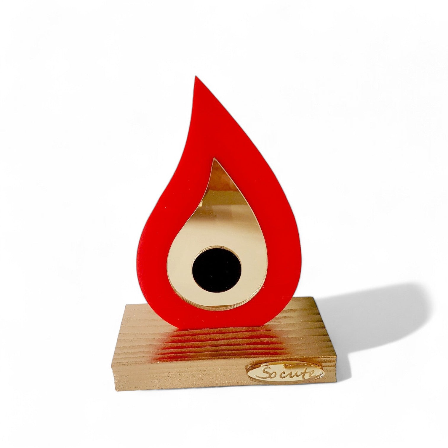 Επιτραπέζιο γούρι σταγόνα με μάτι plexiglass χρυσού καθρέφτη – Χονδρική So Cute by Dimi