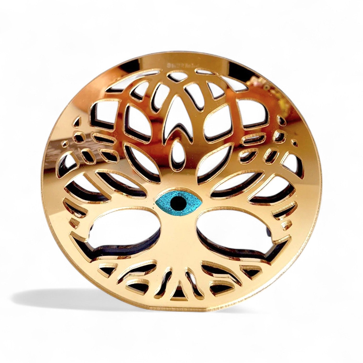 Επιτραπέζιο γούρι δέντρο ζωής από χρυσό plexiglass καθρέφτη με μάτι – Χονδρική So Cute by Dimi