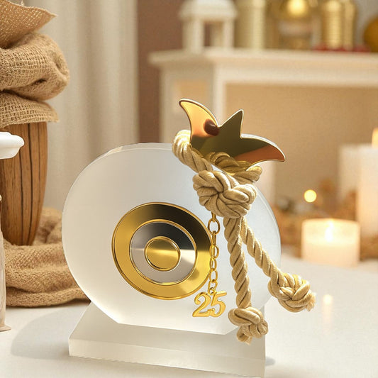 🤍✨ Επιτραπέζιο Γούρι Ρόδι με Μάτι