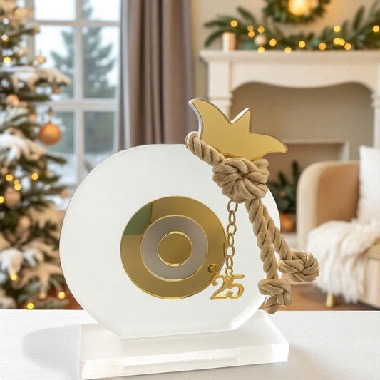 🤍✨ Επιτραπέζιο Γούρι Ρόδι με Μάτι