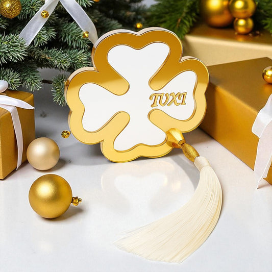 🤍✨ Επιτραπέζιο Γούρι Τετράφυλλο Τριφύλλι