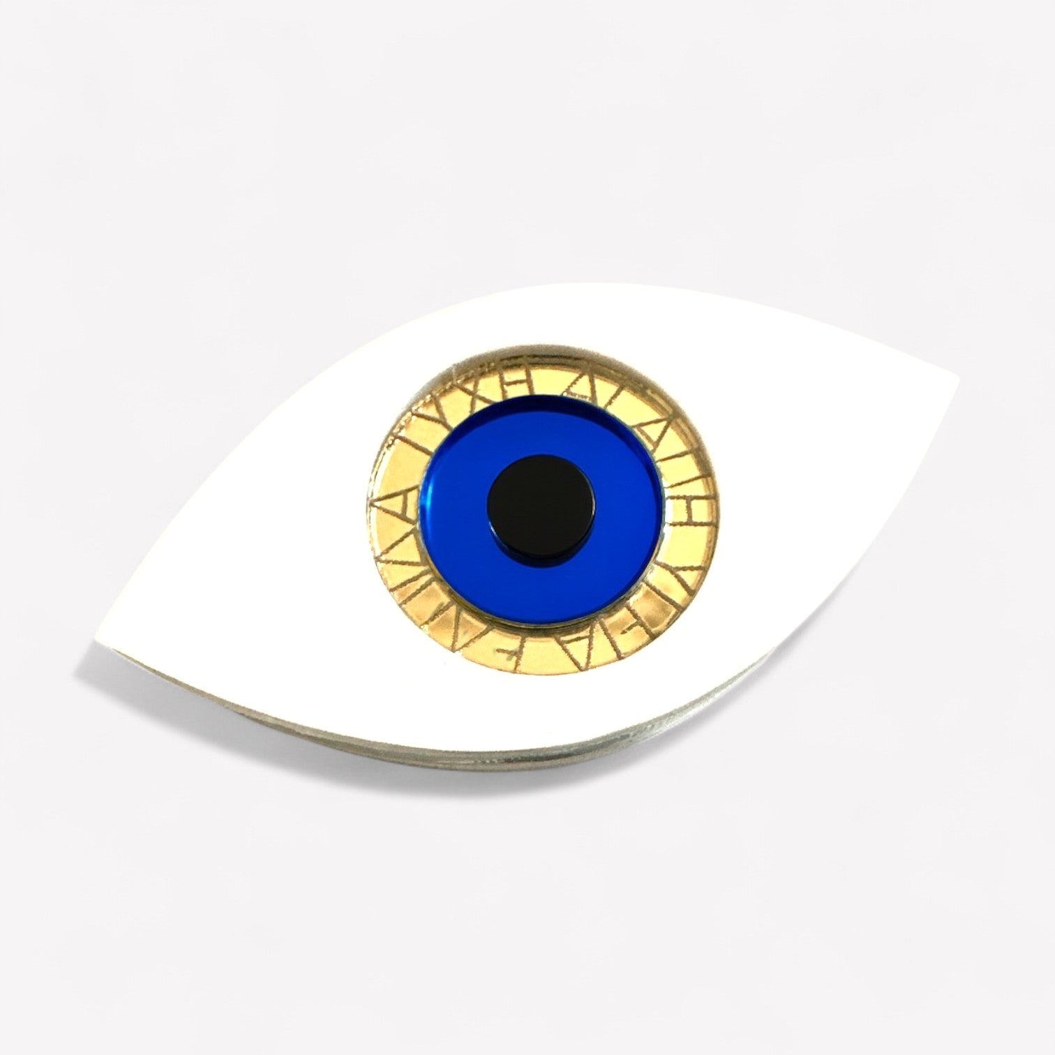 Μίνι γούρι μάτι plexiglass χονδρικής με χρυσή χάραξη ευχών – 2026