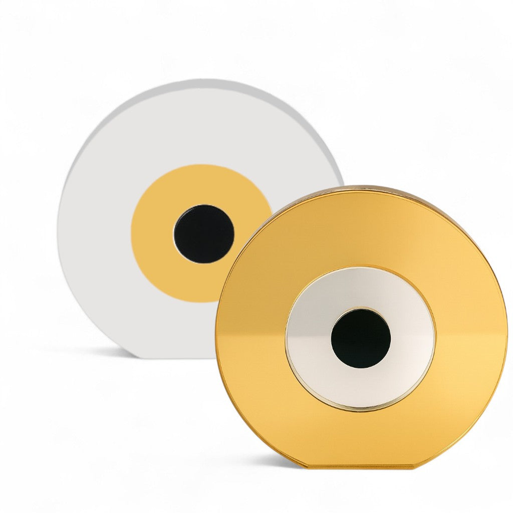 Χονδρική επιτραπέζιο γούρι μάτι plexiglass καθρέφτη – Χρυσό & Ασημί – So Cute by Dimi