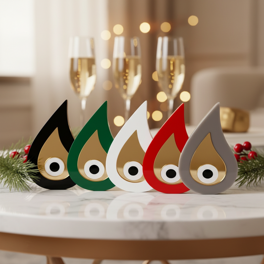 Επιτραπέζιο γούρι σταγόνα plexiglass με μάτι χρυσό καθρέφτη – Χονδρική So Cute by Dimi