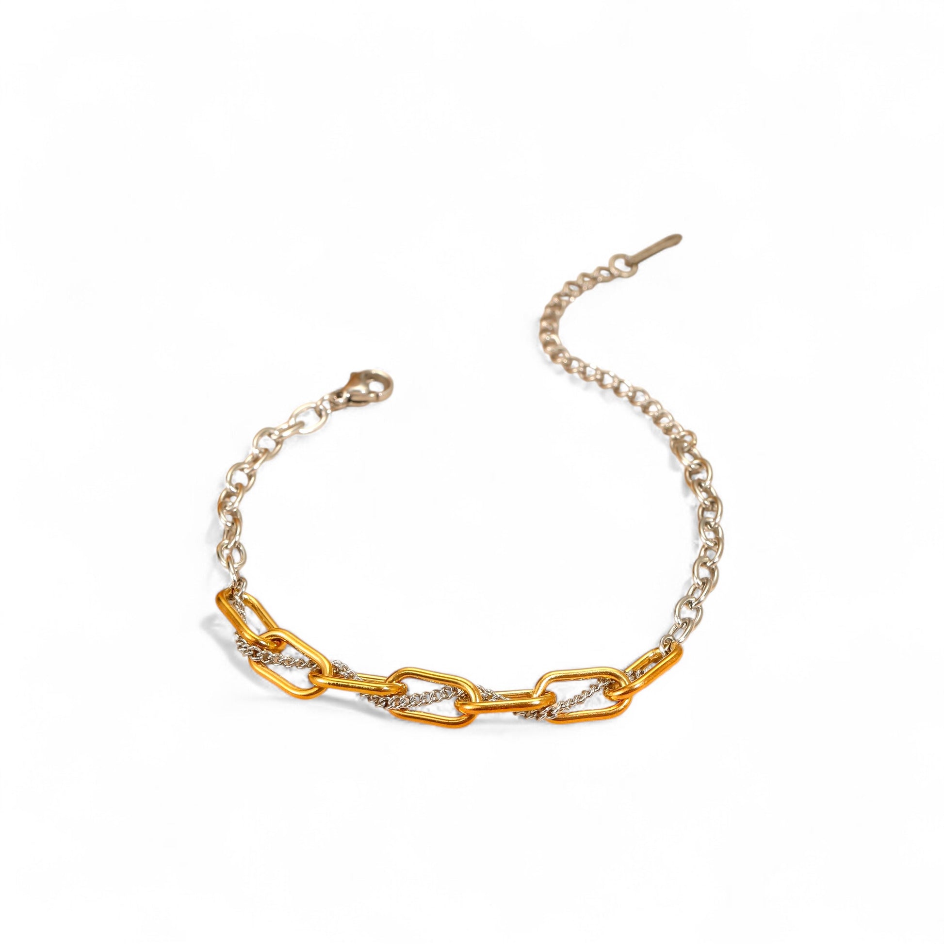 Βραχιόλι chain link διχρωμίας από ατσάλι – Χονδρική So Cute by Dimi