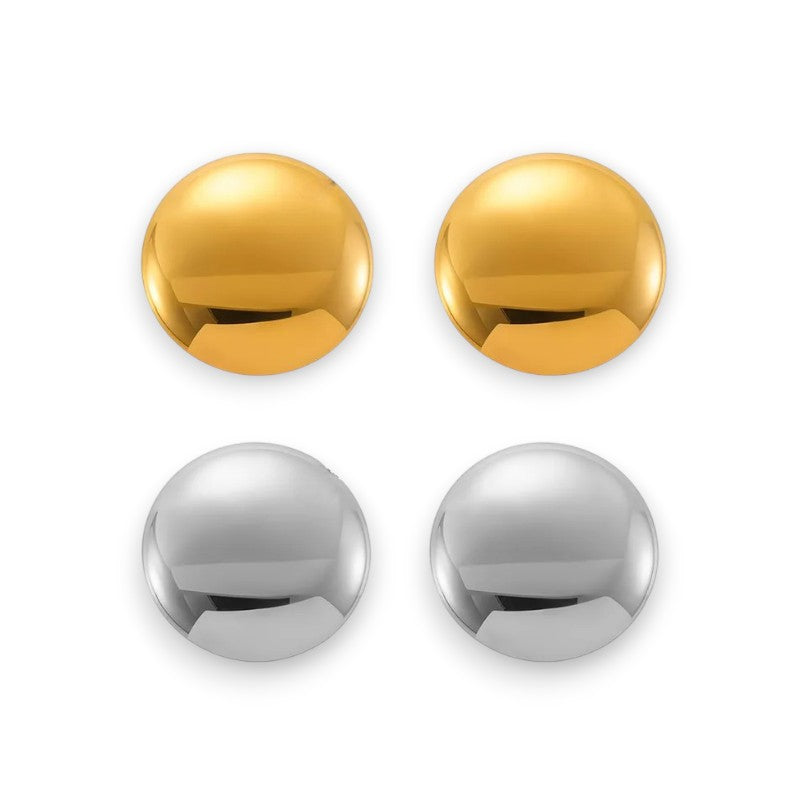 💎🕒 Mirror Round Statement Earrings