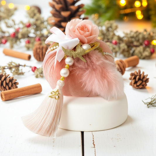 Χονδρική So Cute by Dimi γούρι μεγάλη βελούδινη κολοκύθα με πολυτελή στολισμό