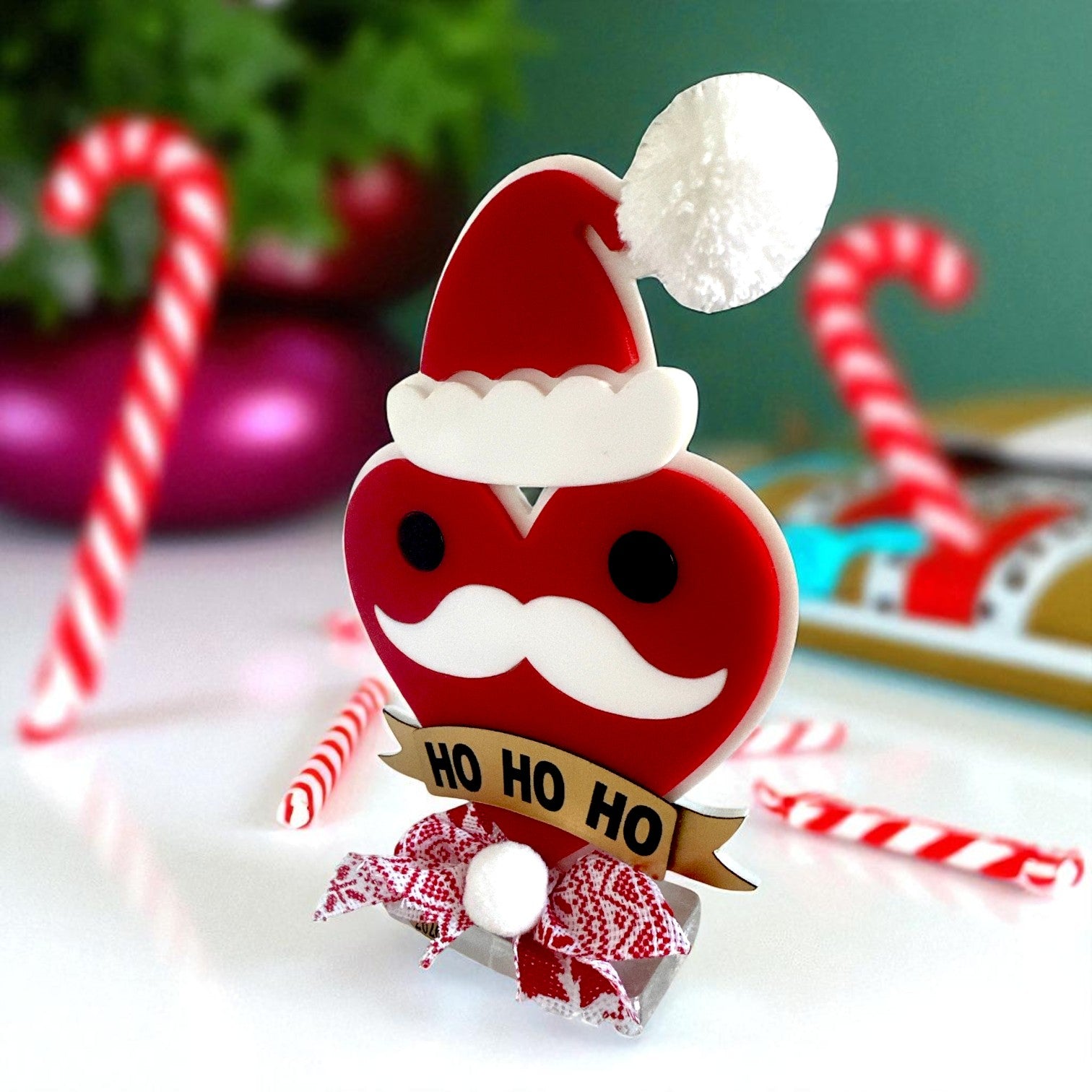 Χειροποίητο γούρι Christmas Pop Ho Ho Ho από plexiglass – Χονδρική So Cute by Dimi