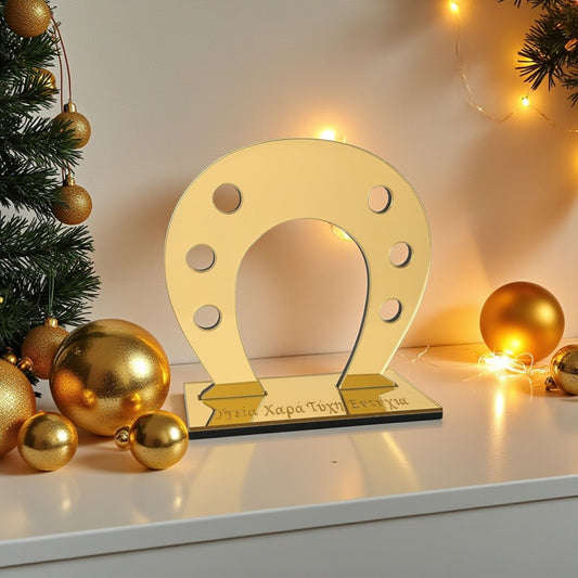 Γούρι πέταλο plexiglass καθρέφτη με βάση σε χρυσό & ασημί – Χονδρική So Cute by Dimi