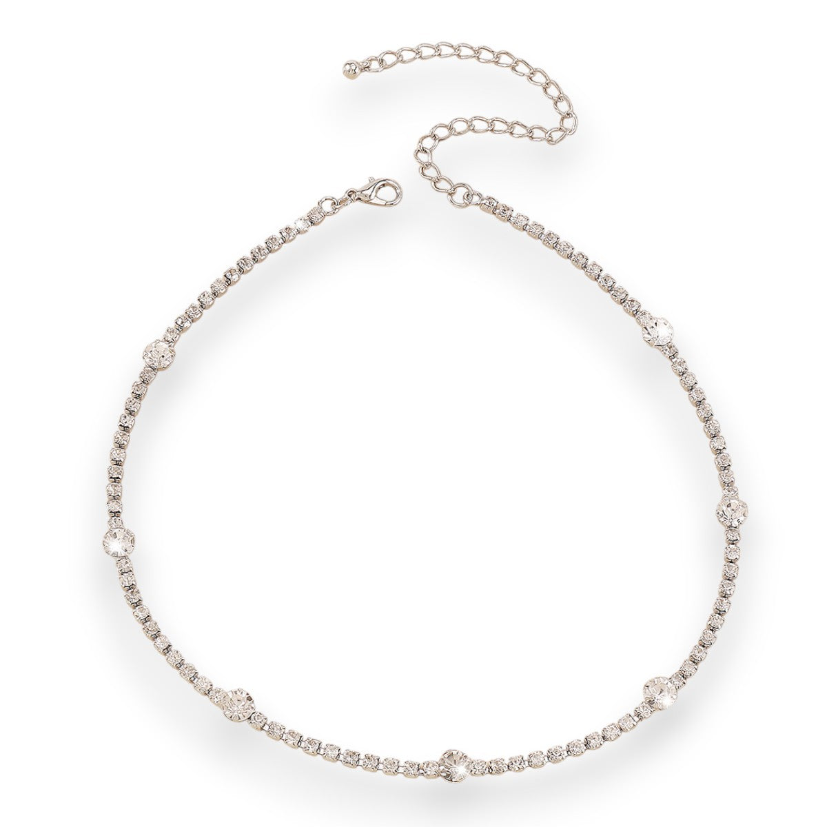 Choker κολιέ με rhinestones σε χρυσό και ασημί – Χονδρική So Cute by Dimi