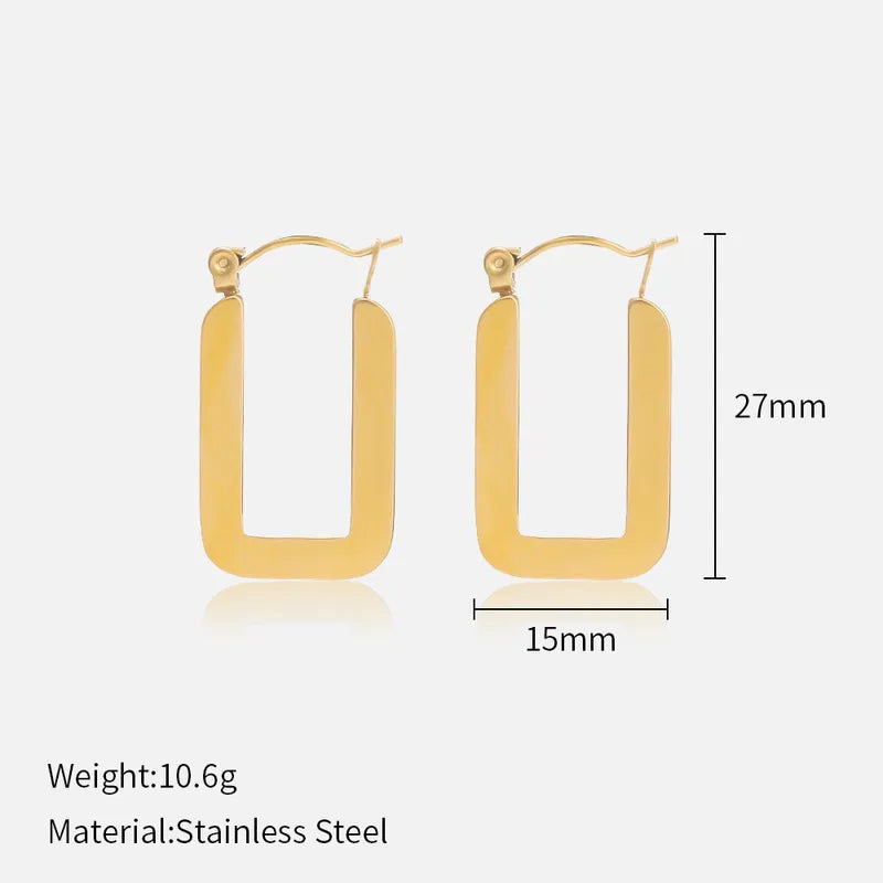 French Style steel earrings, pack of 1 pair (2pcs)