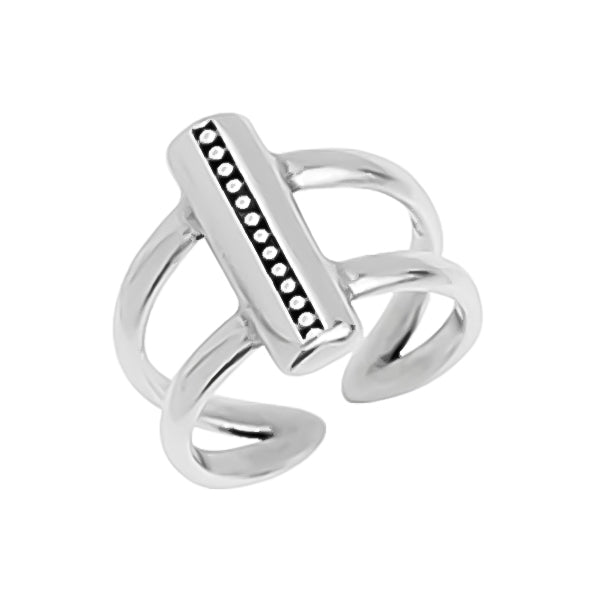 Ring with vertical bar, package of 3 pieces