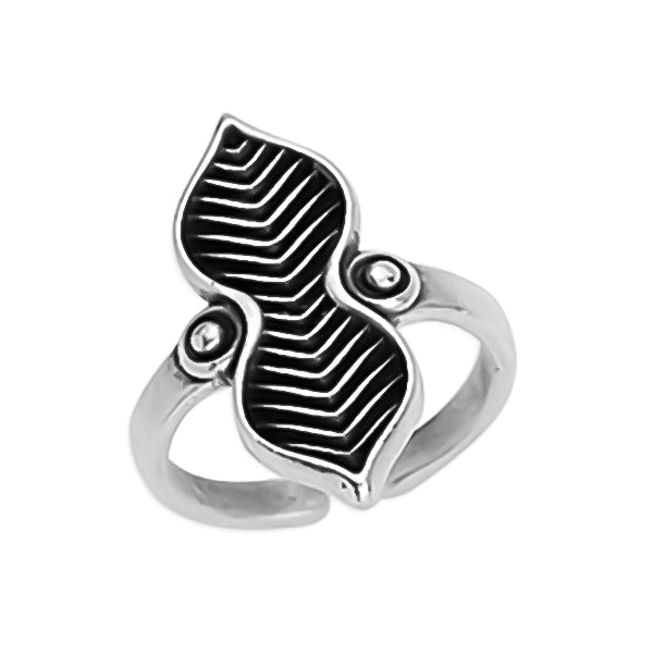Ethnic ring with chevron pattern, package of 3 pieces