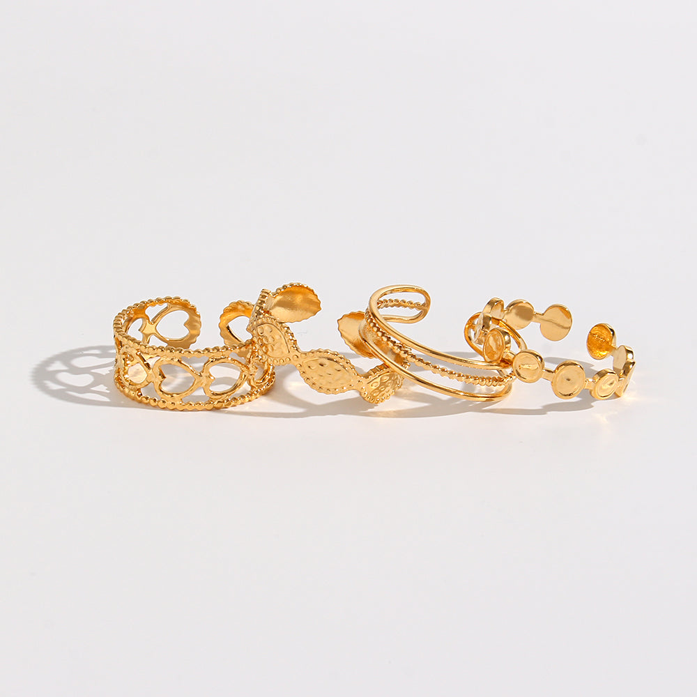 Stainless Steel Open Ring, various styles - SoCuteb2b