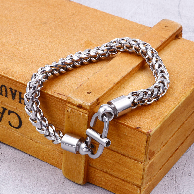 Men fashion titanium steel chain bracelet