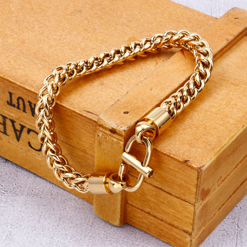 Men fashion titanium steel chain bracelet