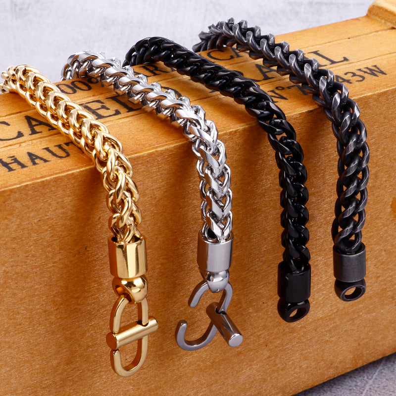 Men fashion titanium steel chain bracelet
