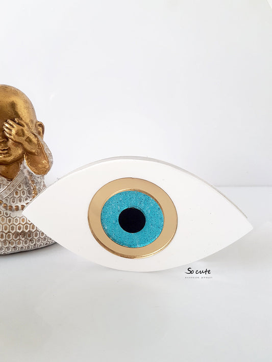 Επιτραπέζιο γούρι οβάλ μάτι με γκλίτερ - So Cute by Dimi