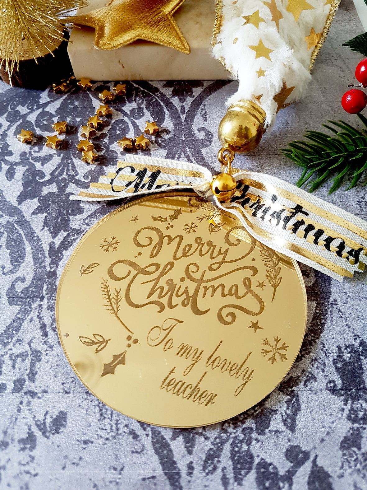 Κρεμαστό γούρι Merry Christmas Teacher