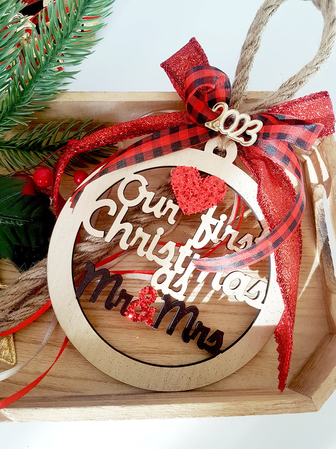 Κρεμαστό γούρι 1st Christmas as Mr&Mrs