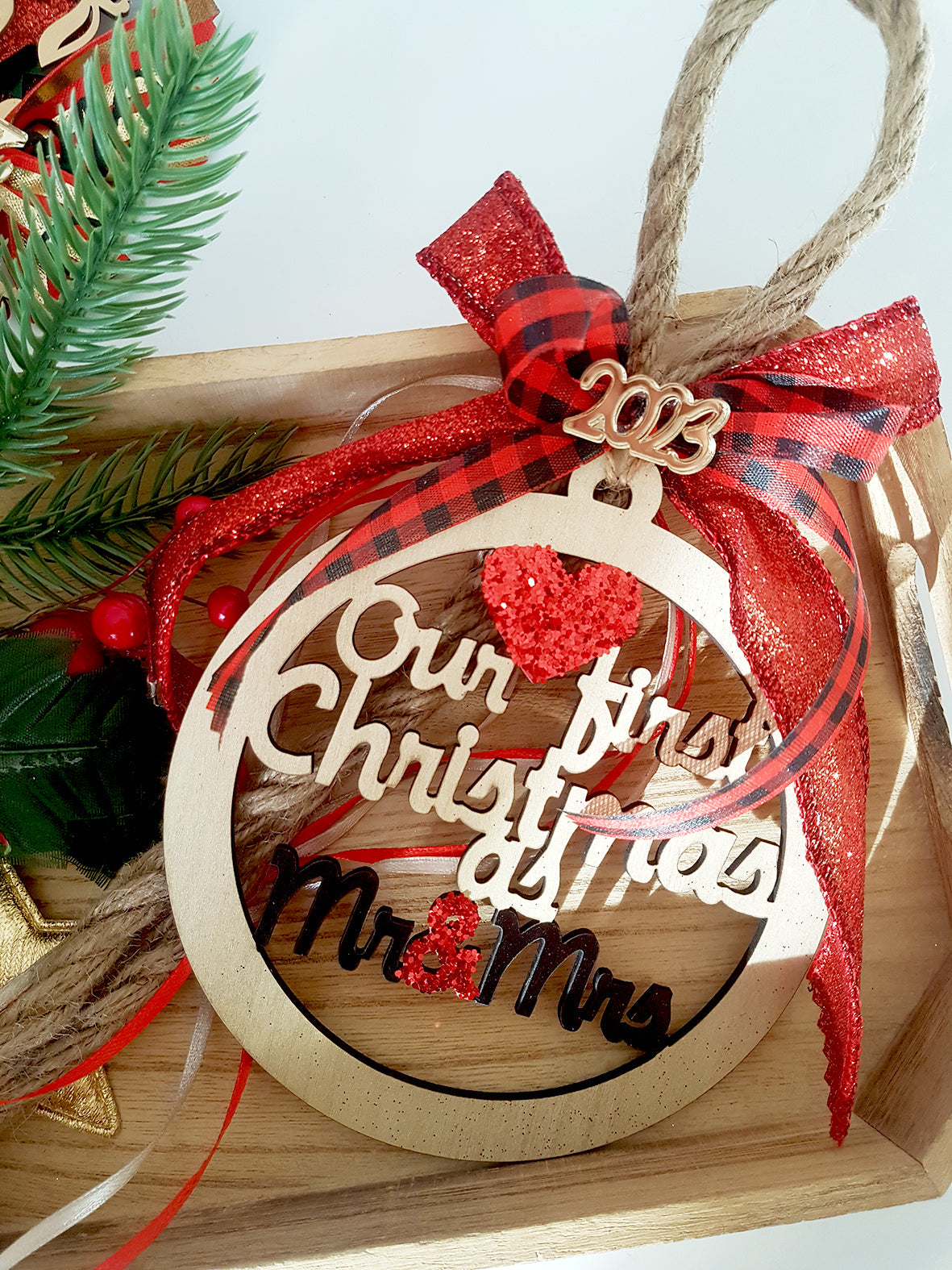 Κρεμαστό γούρι 1st Christmas as Mr&Mrs