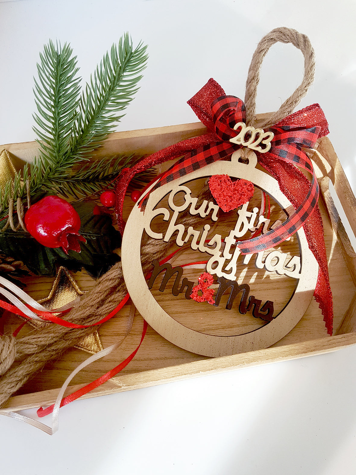 Κρεμαστό γούρι 1st Christmas as Mr&Mrs