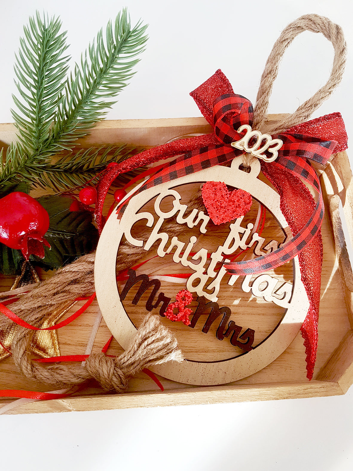 Κρεμαστό γούρι 1st Christmas as Mr&Mrs