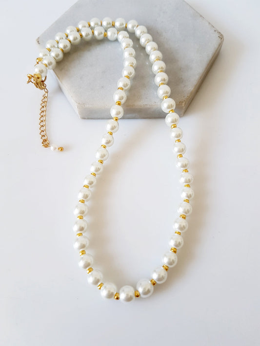 Κολιέ με πέρλες 6mm