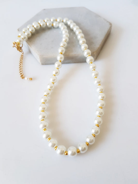 Κολιέ με πέρλες 6mm