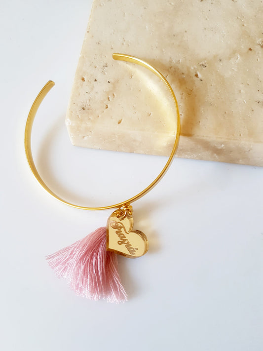 Γιαγιά μαρτυρικό μεταλλικό βραχιόλι με καρδιά