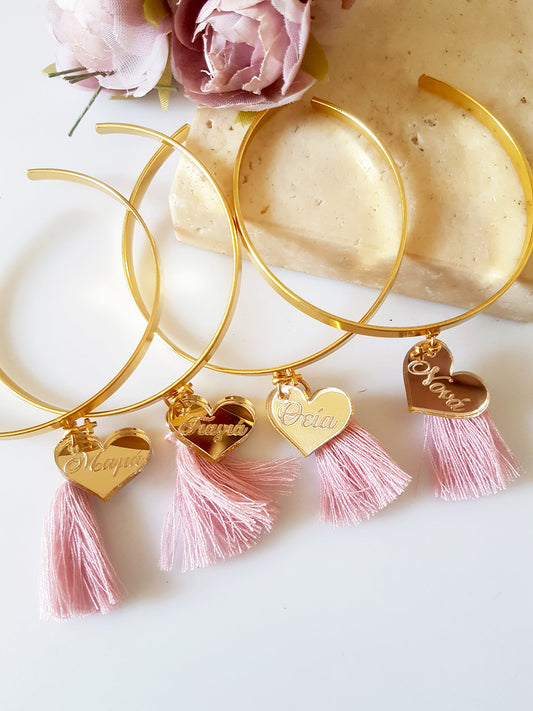 Γιαγιά μαρτυρικό μεταλλικό βραχιόλι με καρδιά