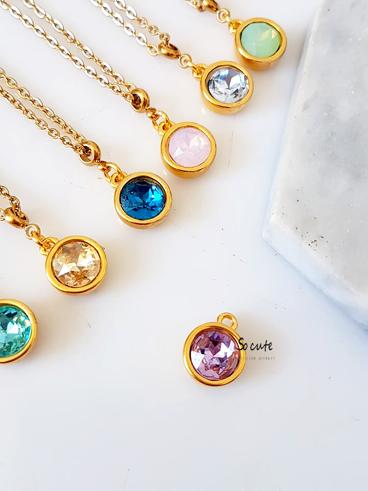 Ατσάλινο κολιέ Crystal Dot