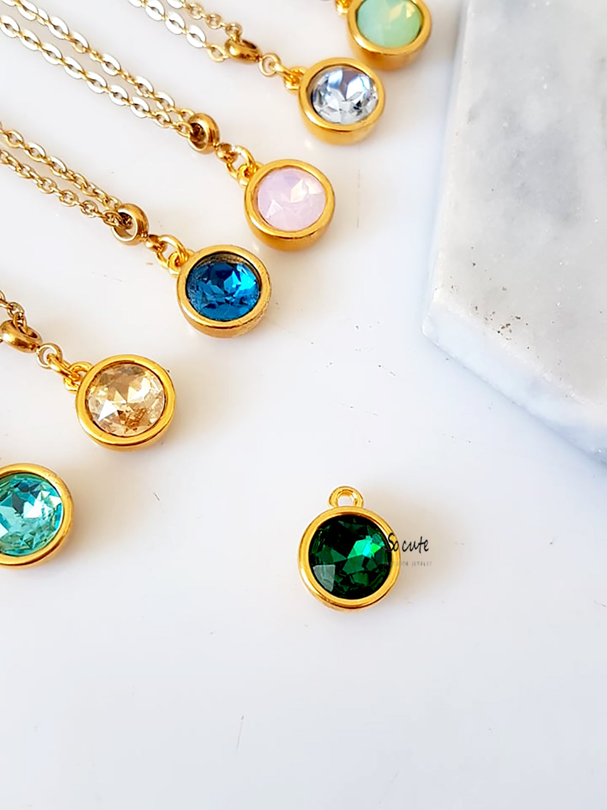 Ατσάλινο κολιέ Crystal Dot